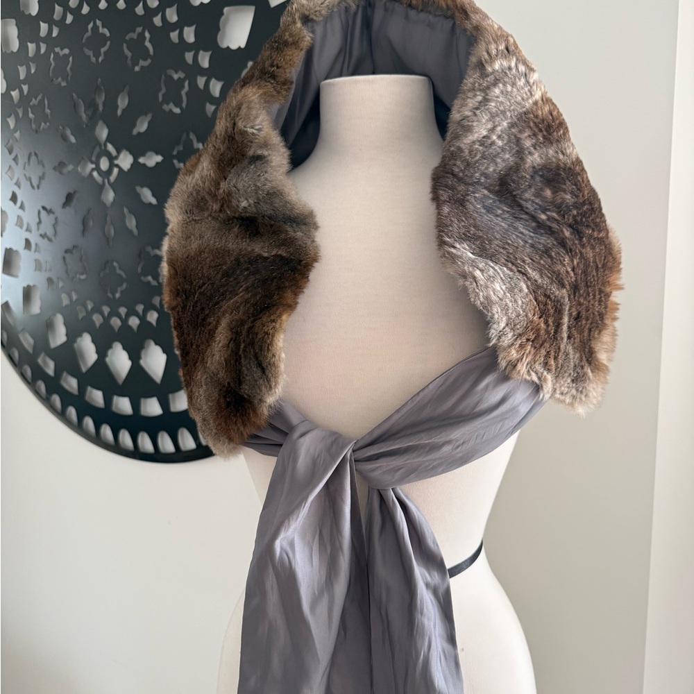 Real Brown Fur Wrap / Shawl